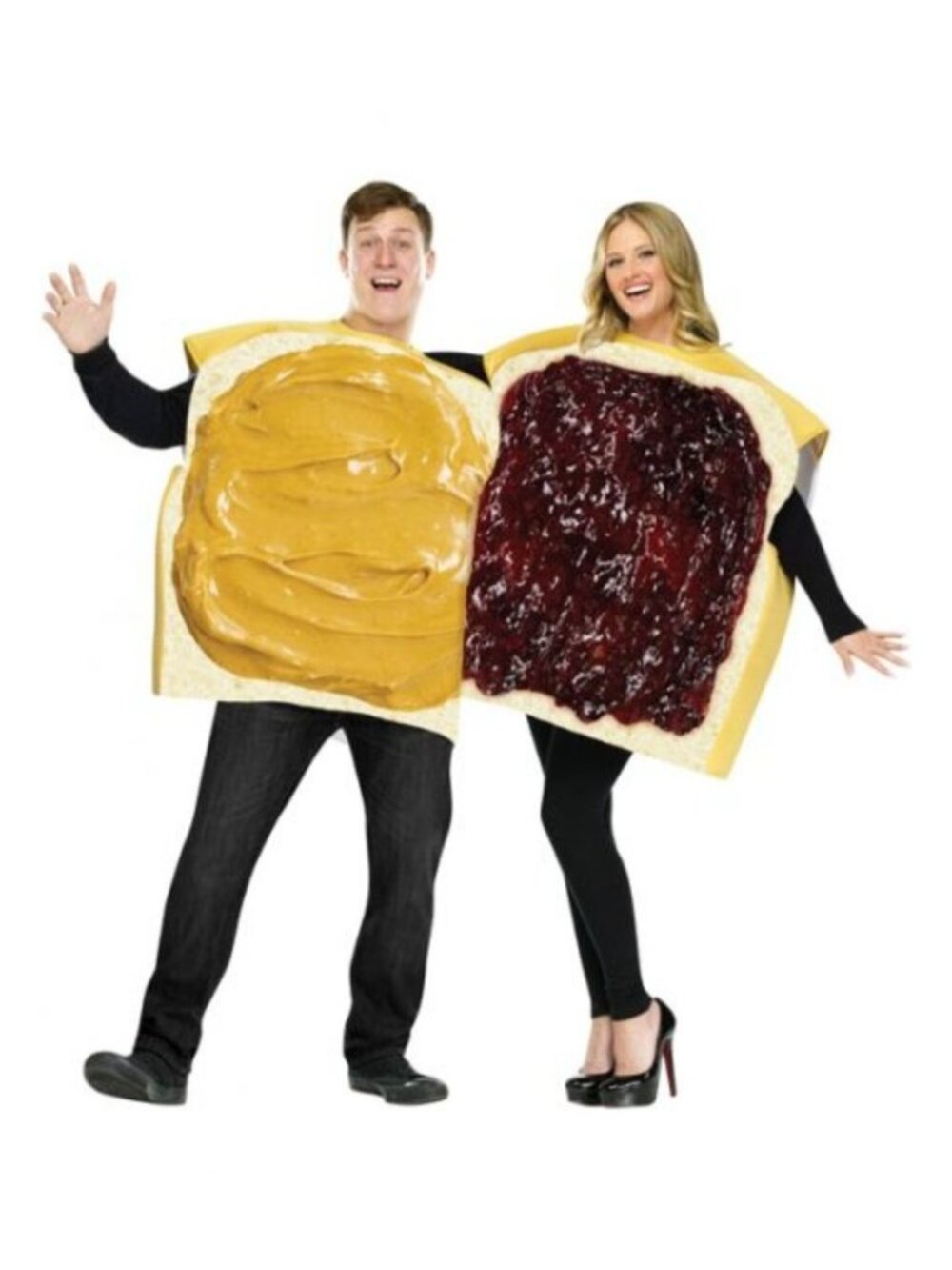 NWT Hauntlook Peanut Butter & Jelly Adult Couple Halloween Costume One Size Part